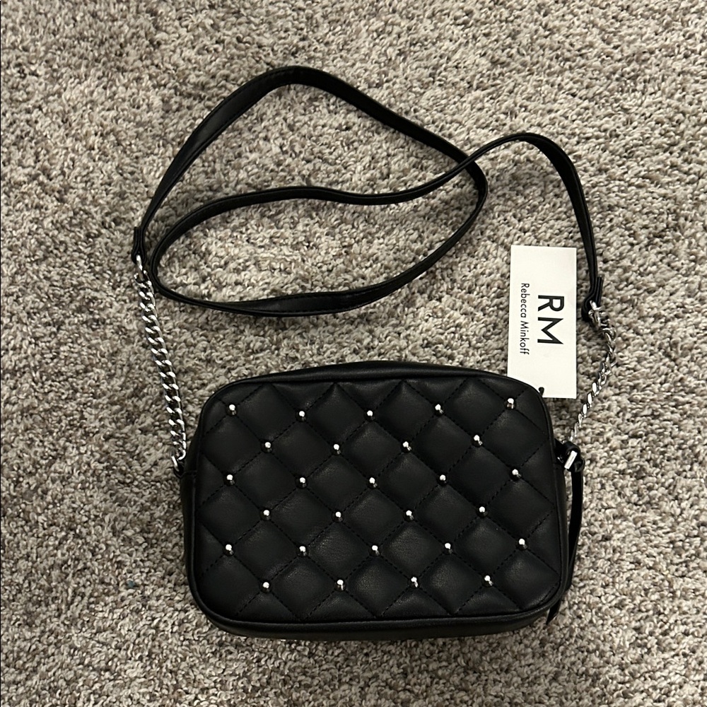 NWT Rebecca Minkoff Black Quilted Crossbody Bag